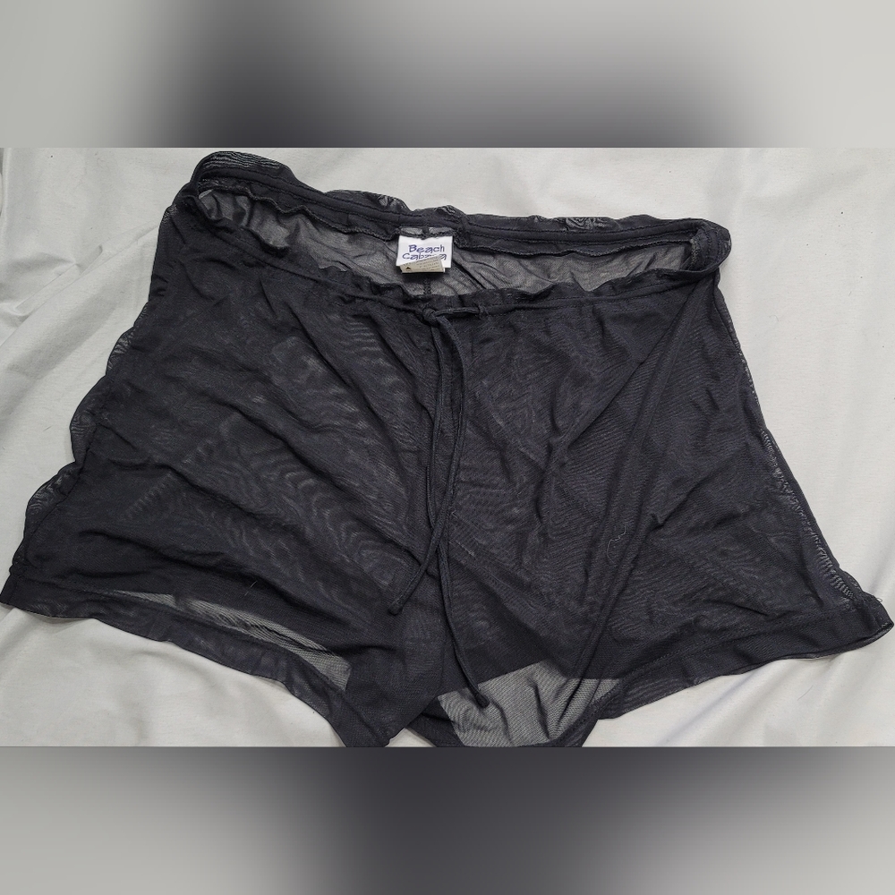 Mesh shorts beach cover up